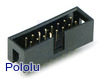 Shrouded Box Header: 2x8-Pin, 0.100