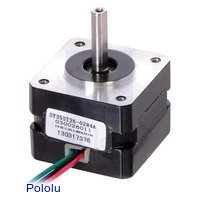 Stepper Motor: Bipolar, 200 Steps/Rev, 35×26mm, 7.4V, 0.28 A/Phase