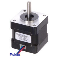 Stepper Motor: Bipolar, 200 Steps/Rev, 35×36mm, 2.7V, 1 A/Phase