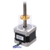 Stepper Motor with 28cm Lead Screw: Bipolar, 200 Steps/Rev, 42×38mm, 2.8V, 1.7 A/Phase