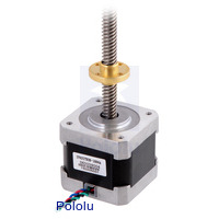 Stepper Motor with 18cm Lead Screw: Bipolar, 200 Steps/Rev, 42×38mm, 2.8V, 1.7 A/Phase