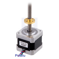 Stepper Motor with 38cm Lead Screw: Bipolar, 200 Steps/Rev, 42×38mm, 2.8V, 1.7 A/Phase